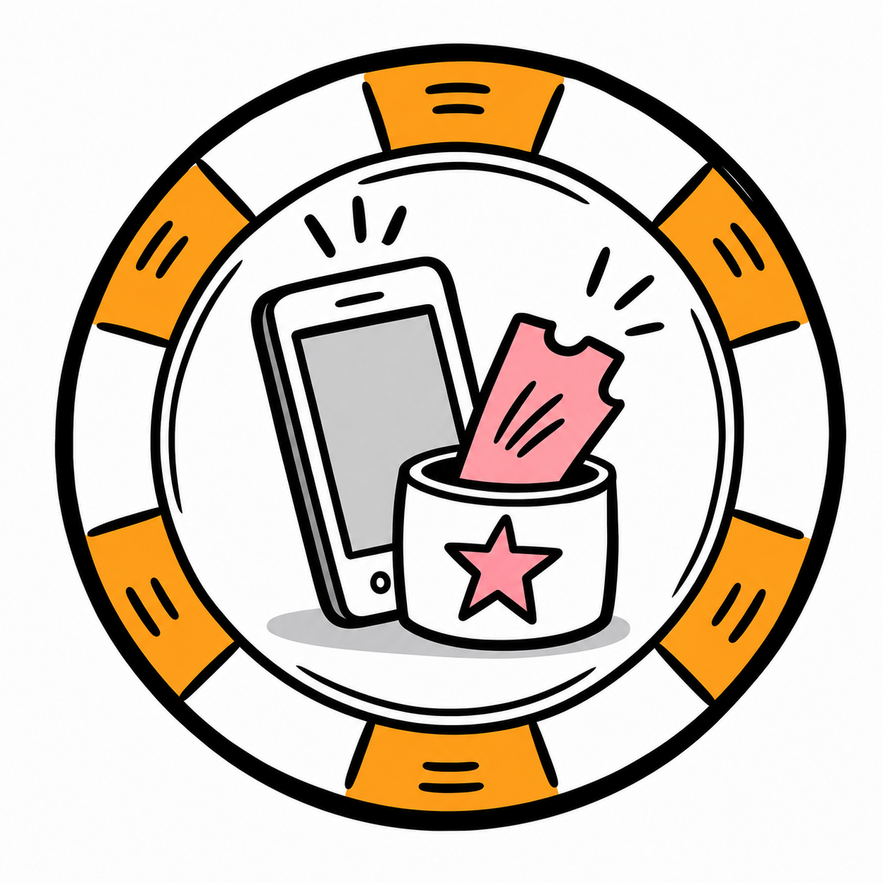 Chip Face — Smartphone Drawing